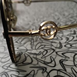 Gold Chanel Designer Women's Sunglasses